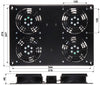 Gruppo di 4 Ventole a Soffitto per Rack 19'' NetRack