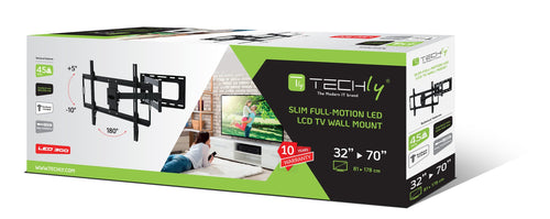 Supporto a Muro Slim per TV LED LCD 32-70'' Nero