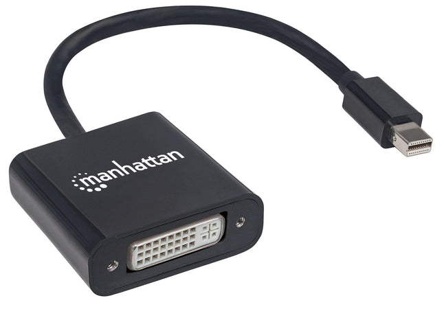 Convertitore Attivo MiniDP M a DVI F 15cm 4K Nero