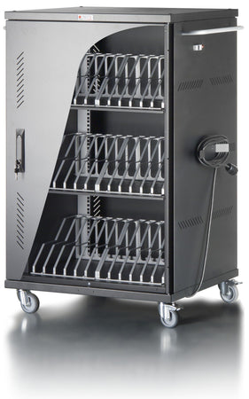 Carrello Stazione di Ricarica Ventilato 36 Notebook o Smartphone Nero