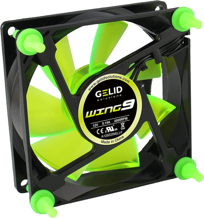 Ventola Wing 92x92x25 12V Verde