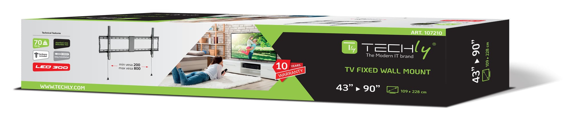 Staffa a Muro Fissa TV LED LCD 43-90''