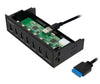 Hub USB Interno 5,25'' 7 porte USB 3.0 con Ricarica Veloce
