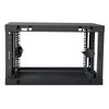 Armadio Rack 19'' a muro 6 unità sezione unica profondità 450mm Nero