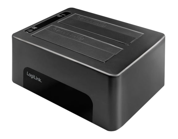 Docking Station USB3.0 Doppio Slot HDD/SSD SATA da 2.5''/3.5'' Nero