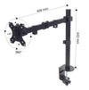 Supporto da Scrivania per Monitor 13-32'' Doppio Snodo di Regolazione
