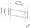 Staffa a Muro Inclinabile TV LED LCD 40-65''
