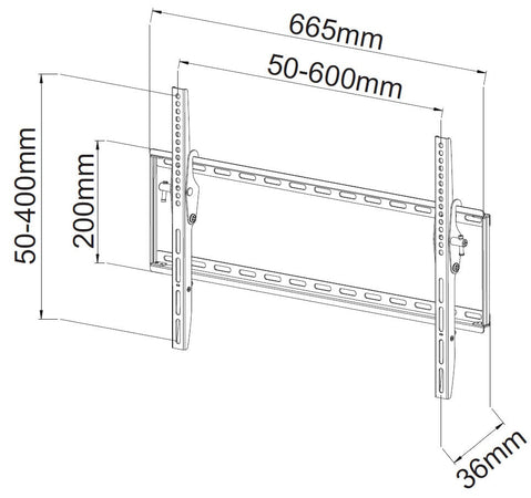 Staffa a Muro Inclinabile TV LED LCD 40-65''