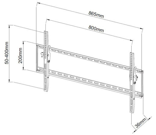 Staffa a Muro Inclinabile TV LED LCD 42-80''