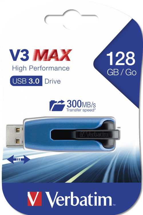 Memoria USB 3.0 Verbatim Retrattile 128GB Blu