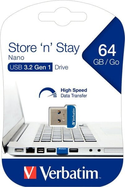 NANO Memoria USB 3.2 64GB Blu