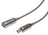 Cavo Ottico Attivo USB 3.0 SuperSpeed Active Optical Cable USB A M/F 100m Nero