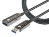 Cavo Ottico Attivo USB 3.0 SuperSpeed Active Optical Cable USB A M/F 100m Nero