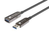 Cavo Ottico Attivo USB 3.0 SuperSpeed Active Optical Cable USB A M/F 100m Nero