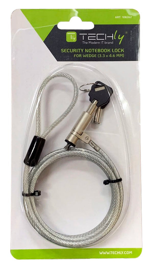 Lucchetto con Sistema di Sicurezza Wedge-Lock per Notebook Cavo 1,8m