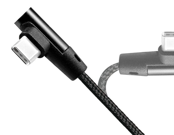 Cavo HighSpeed USB-C&trade Maschio Angolato/USB-A Maschio Dritto 0,3 metri Nero