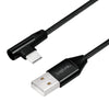 Cavo HighSpeed USB-C&trade Maschio Angolato/USB-A Maschio Dritto 1m Nero