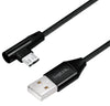 Cavo USB Micro-B Maschio Angolato/USB-A Maschio Dritto 0,3 metri Nero