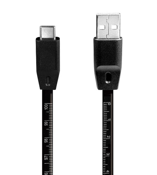 Cavo SuperSpeed USB-C&trade Maschio/USB-A Maschio con Misuratore 1m Nero
