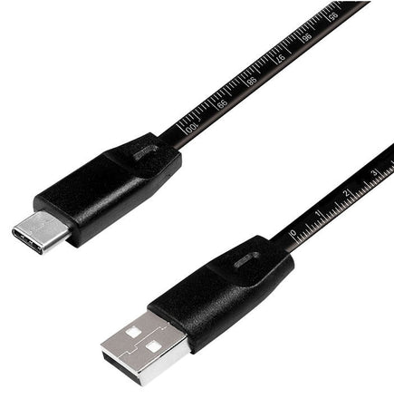 Cavo SuperSpeed USB-C&trade Maschio/USB-A Maschio con Misuratore 1m Nero
