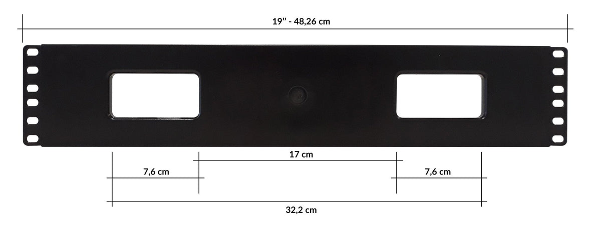 Pannello Passacavi 19'' 2U con Coperchio