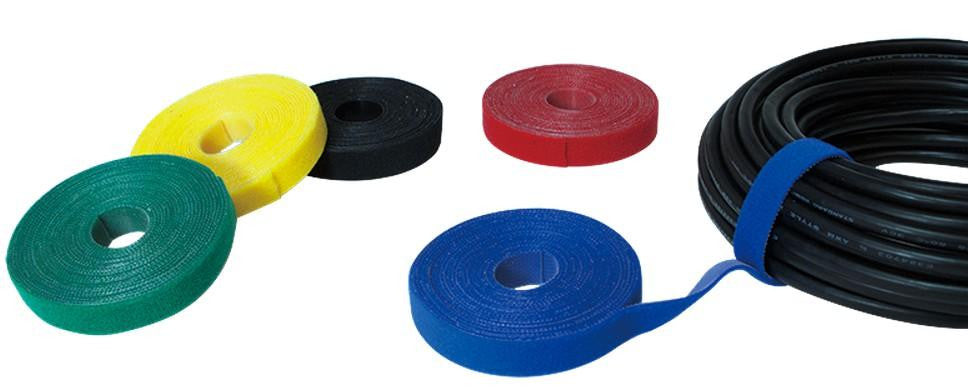 Rotolo di Feltro Adesivo Gestione cavi Lunghezza 4m Larghezza 16mm Giallo