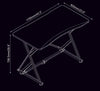 Scrivania Gaming Ergonomica Tavolo da Gioco per PC 110 cm Nero