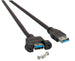 Cavo Prolunga USB 3.2 SuperSpeed A/A M/F da Pannello 1m Nero