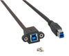 Cavo Prolunga USB 3.0 SuperSpeed B/B M/F da Pannello 1,8m Nero