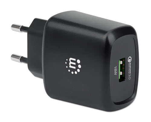 Caricatore USB da Muro QC3.0 18W Quick Charge&trade Nero