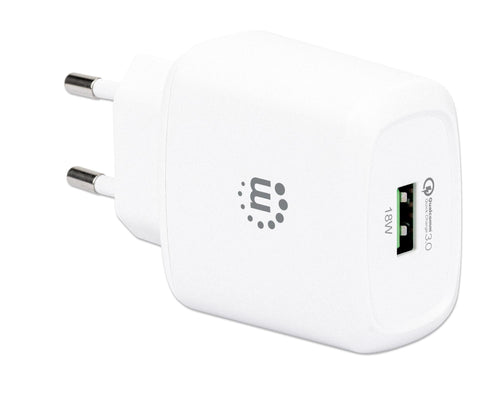 Caricatore USB da Muro QC3.0 18W Quick Charge&trade Bianco