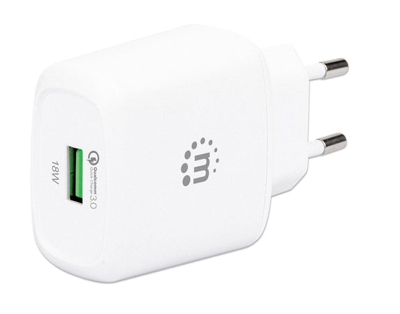 Caricatore USB da Muro QC3.0 18W Quick Charge&trade Bianco
