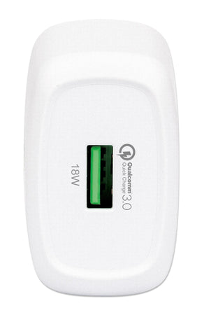 Caricatore USB da Muro QC3.0 18W Quick Charge&trade Bianco