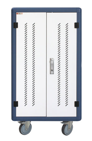 Carrello Stazione di Ricarica Ventilato 30 Notebook o Smartphone Bianco/Blu
