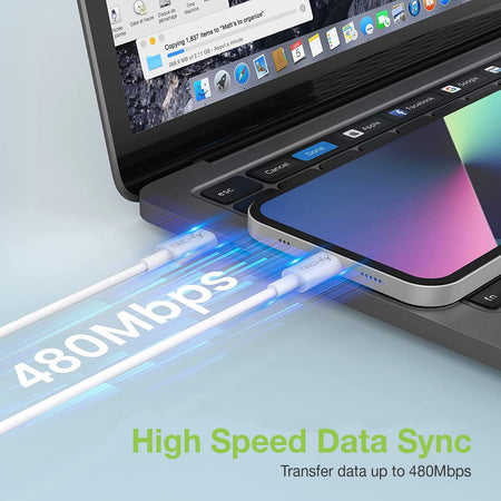 Cavo di Ricarica e Sincronizzazione USB-C&trade compatibile con Lightning&reg 1m Bianco