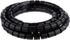 Guaina Raccoglicavi Diametro 25mm a Spirale 20m Nero