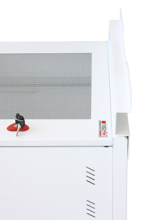 Armadio Rack 19'' ideale per Accumulatori Fotovoltaico 8U P600mm Bianco
