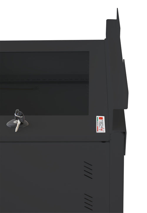 Staffe a Parete per Fissaggio Armadio Serie EE Nero