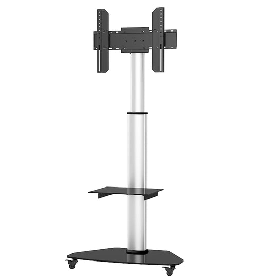 Supporto a Pavimento con Mensola Trolley TV LCD/LED/Plasma 37-70'' Silver