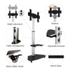 Supporto a Pavimento con Mensola Trolley TV LCD/LED/Plasma 37-70'' Silver