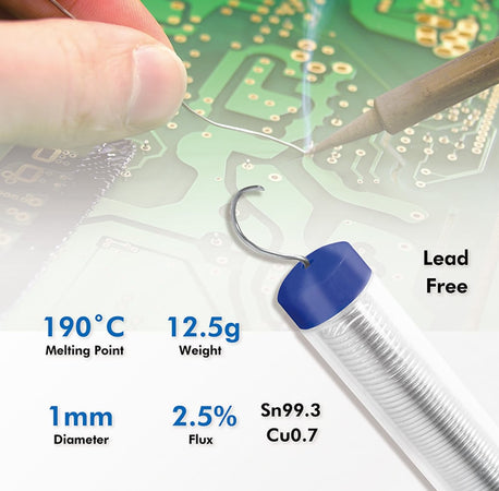 Stagno in Dispenser &oslash 1 mm Senza Piombo Rame 0,7% 12,5g