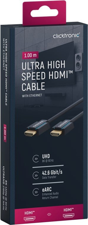 Cavo HDMI Ultra High Speed A/A M/M Alta Qualità eARC 1m