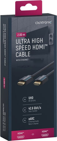Cavo HDMI Ultra High Speed A/A M/M Alta Qualit&agrave eARC 2m