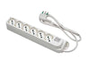 Multipresa 6 Posti Schuko con Interruttore e Cavo 1,5m Bianco