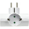 Adattatore Triplo Schuko Spina 2P+T 3 Prese 16A Bianco