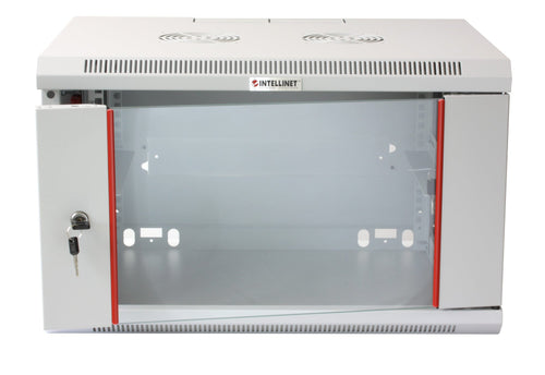 Armadio Rack 19'' a muro 6 unità sezione unica prof. 450mm Grigio