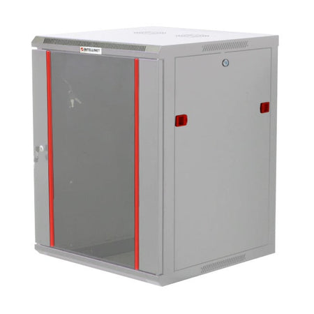 Armadio Rack 19'' a muro 15 unit&agrave sezione unica prof. 450mm Grigio