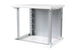 Armadio Rack 19'' a muro 16U sezione unica P.600mm Porta Grigliata Bianco
