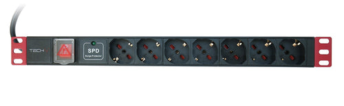Multipresa da Rack 19'' 7 Posti con limitatore da sovratensioni