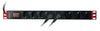Multipresa 8 Posti da Rack 19'' con Misuratore Voltaggio e Amperaggio Spina Italiana 1U